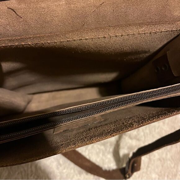 Original Ruitertassen brown leather crossbody briefcase satchel Bag - Picture 9 of 15